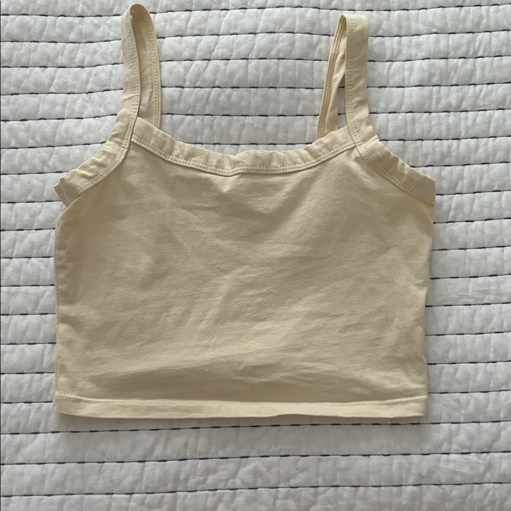 H&M soft yellow Tank Top